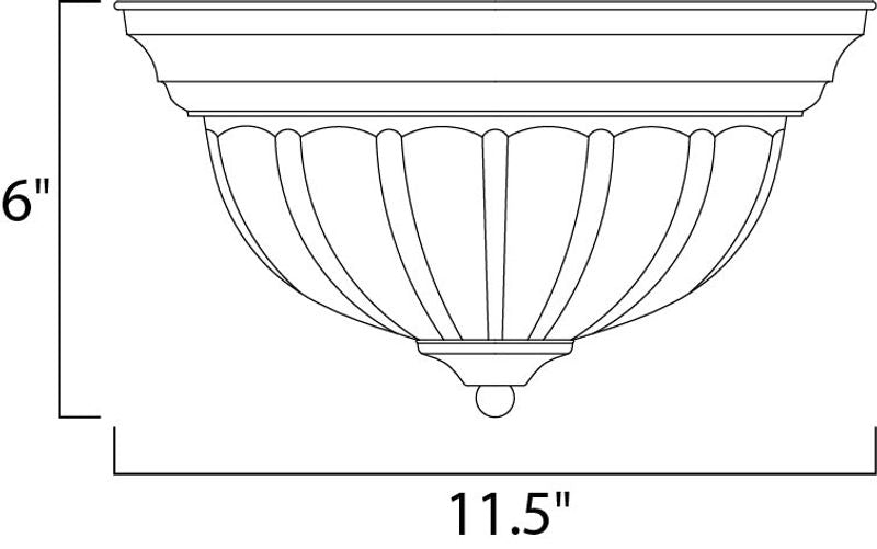 Essentials - 583x 11.5' Single Light Flush Mount in Textured White