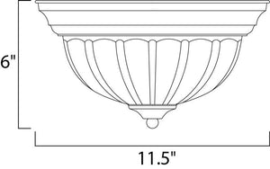 Essentials - 583x 11.5' Single Light Flush Mount in White