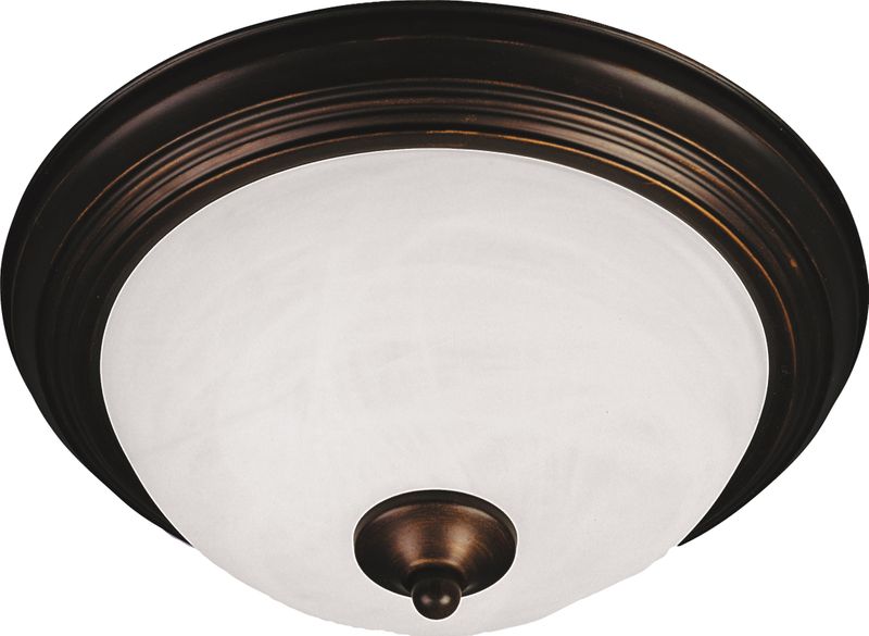 Essentials - 584x 13.5' 2 Light Flush Mount in Oil Rubbed Bronze with Marble Glass Finish
