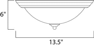 Essentials - 584x 13.5' 2 Light Flush Mount in Textured White