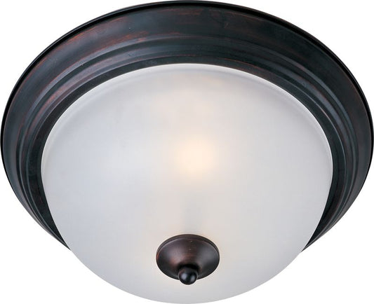 Essentials - 584x 15.5" 3 Light Flush Mount in Oil Rubbed Bronze with Frosted Glass Finish