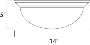 Essentials - 585x 14' 2 Light Flush Mount in Satin Nickel with Frosted Glass Finish