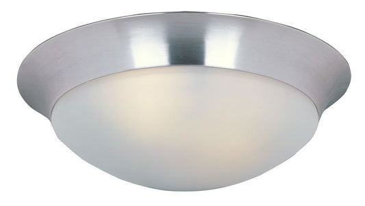 Essentials - 585x 16.5" 3 Light Flush Mount in Satin Nickel with Frosted Glass Finish