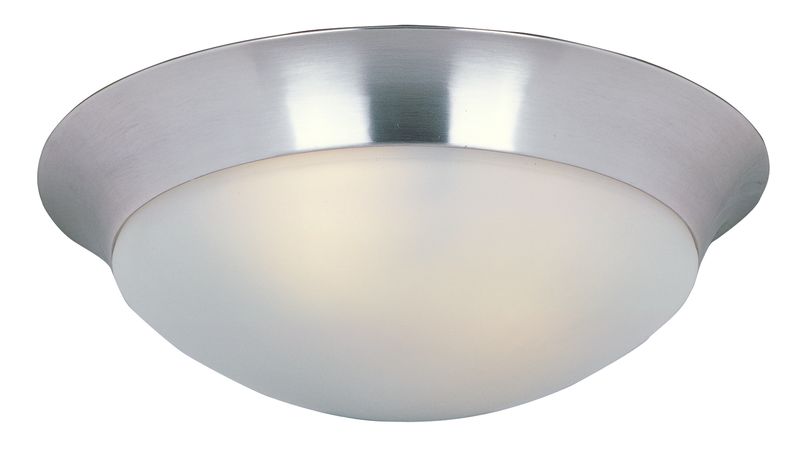 Essentials - 585x 16.5' 3 Light Flush Mount in Satin Nickel with Frosted Glass Finish