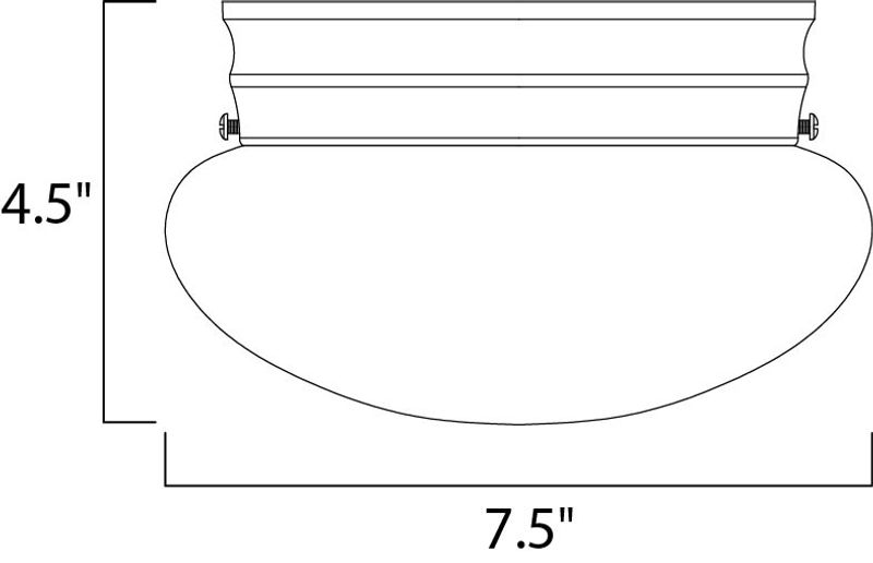 Essentials - 588x 9' Single Light Flush Mount in Oil Rubbed Bronze