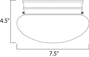 Essentials - 588x 7.5' Single Light Flush Mount in Oil Rubbed Bronze