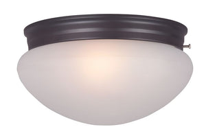 Essentials - 588x 9' 2 Light Flush Mount in Oil Rubbed Bronze with Frosted Glass Finish
