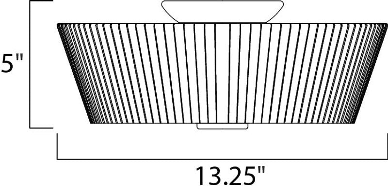 Finesse 13.25' 3 Light Flush Mount in Satin Nickel