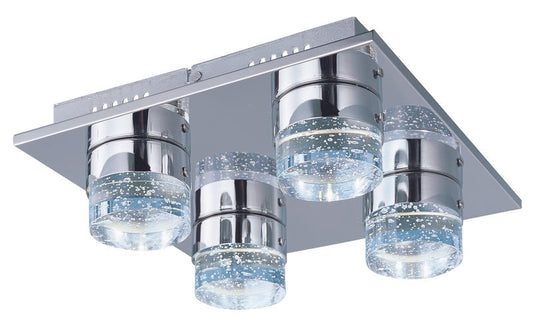 Fizz IV 13" 4 Light Flush Mount in Polished Chrome