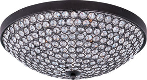 Glimmer 15' 4 Light Flush Mount in Bronze