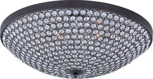 Glimmer 19' 6 Light Flush Mount in Bronze