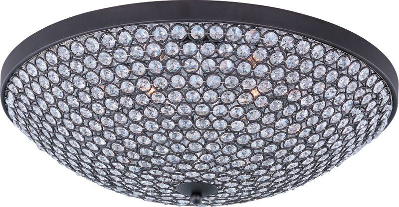 Glimmer 19' 6 Light Flush Mount in Bronze