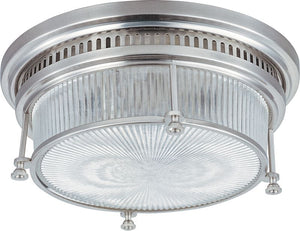 Hi-Bay 13' 2 Light Flush Mount in Satin Nickel