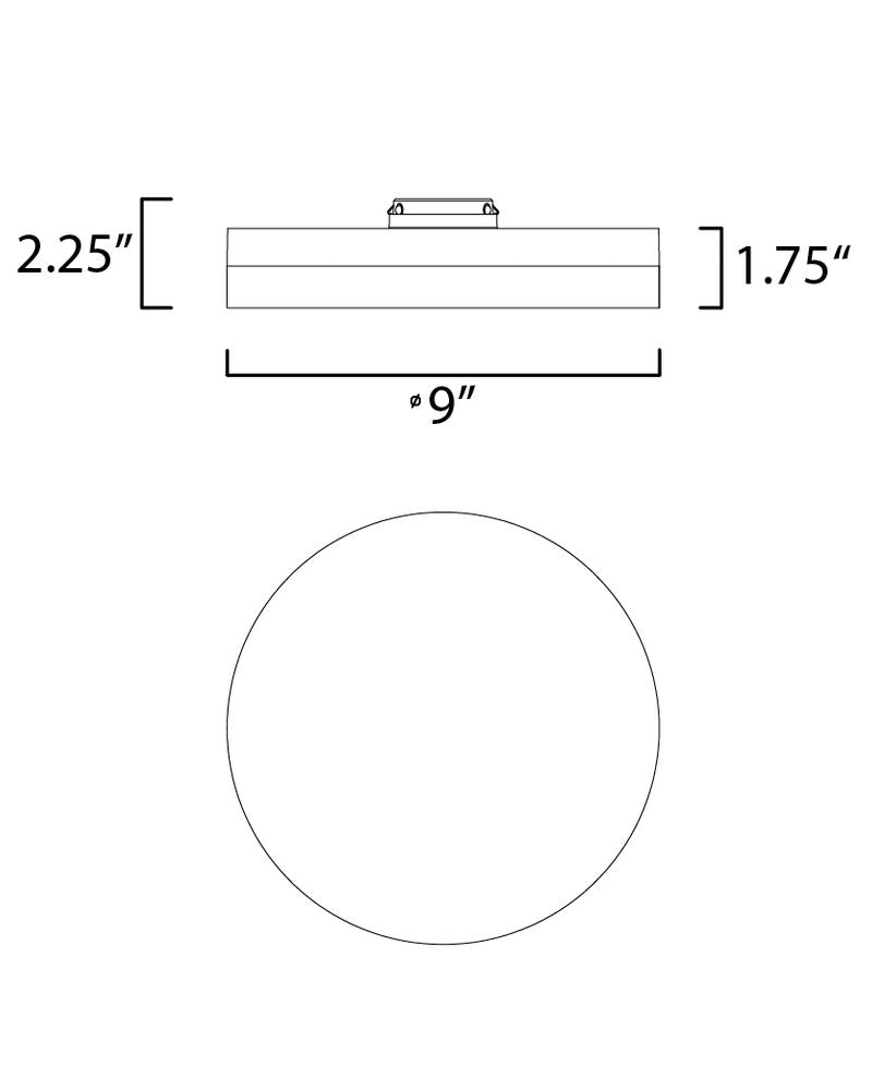 Illuminaire II 9' Single Light Flush Mount in Bronze