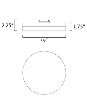 Illuminaire II 9' Single Light Flush Mount in Satin Nickel