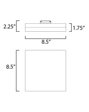 Illuminaire II 8.5' Single Light Flush Mount in Satin Nickel