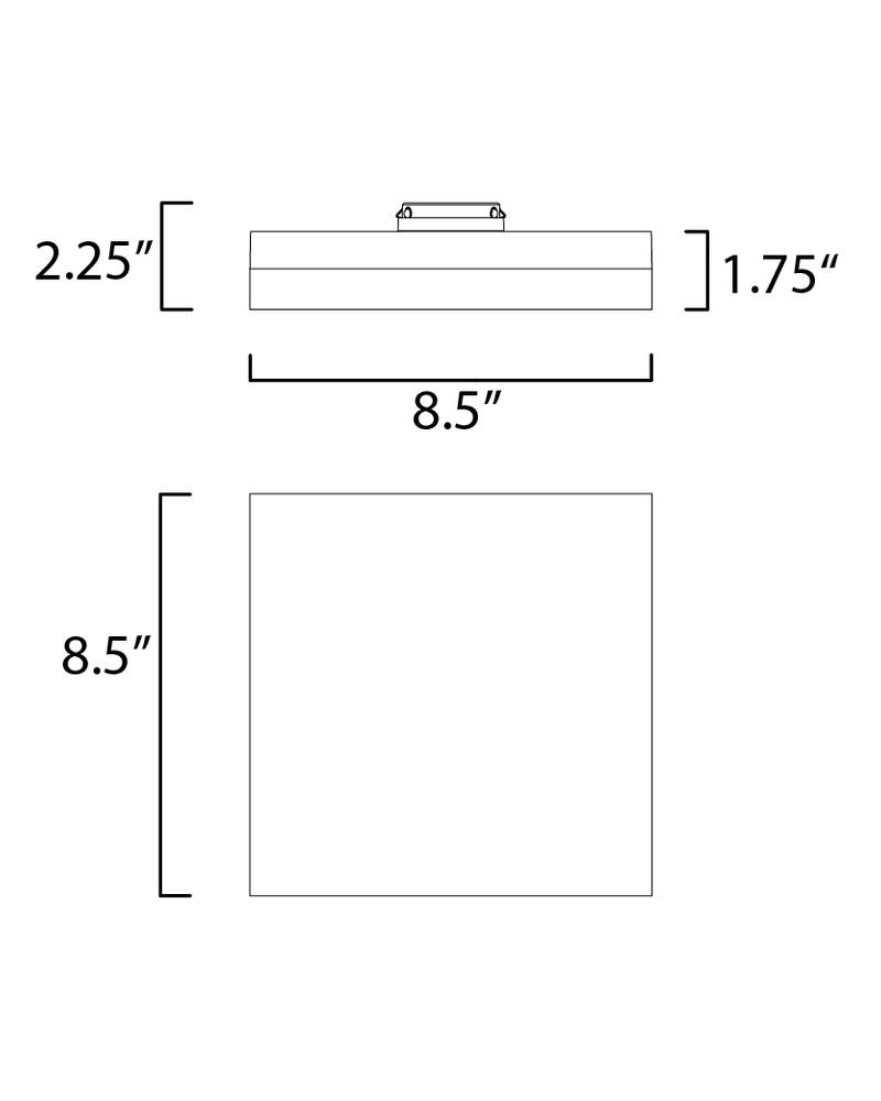 Illuminaire II 8.5' Single Light Flush Mount in Satin Nickel