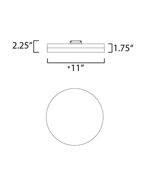 Illuminaire II 11' Single Light Flush Mount in Bronze