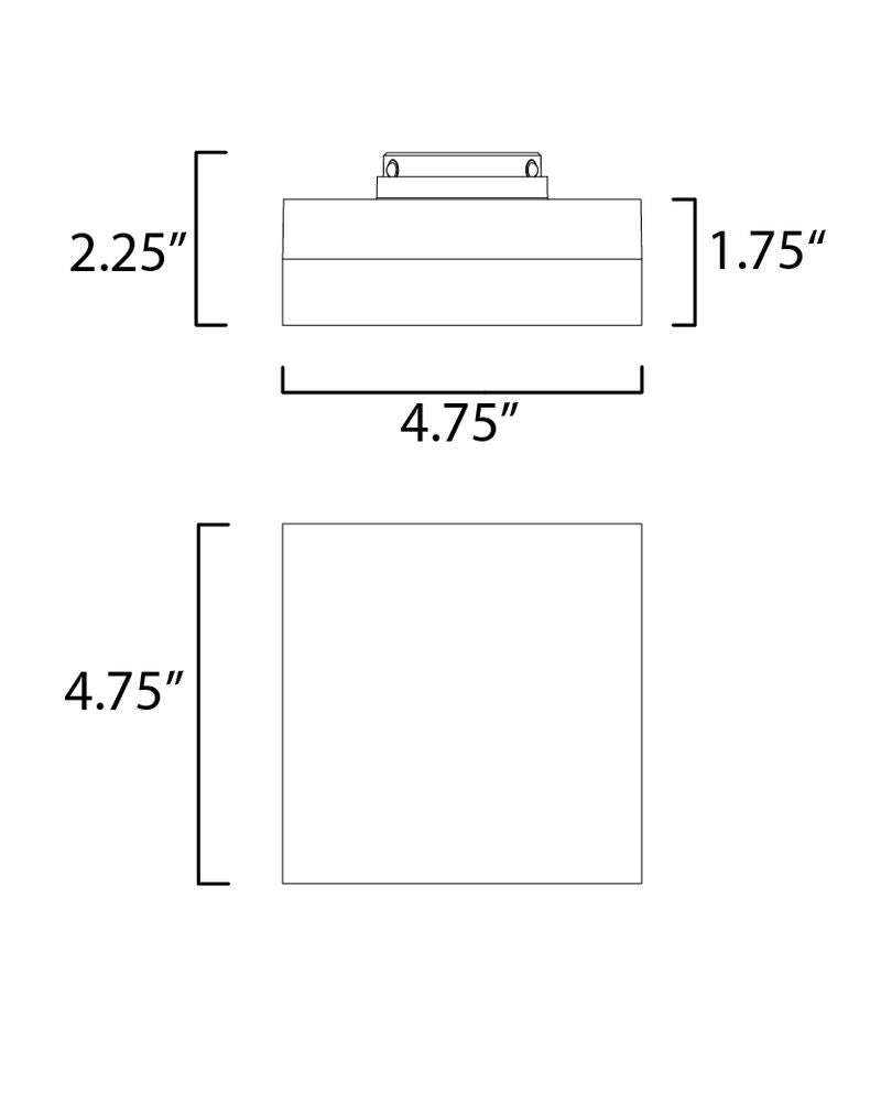 Illuminaire II 4.75' Single Light Flush Mount in Polished Chrome