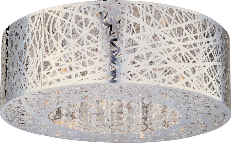 Inca 23.5' 9 Light Flush Mount in Polished Chrome
