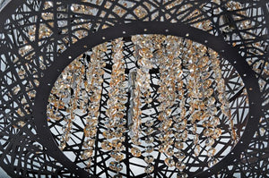Inca 23.5' 9 Light Flush Mount in Bronze