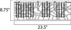 Inca 23.5' 9 Light Flush Mount in Bronze