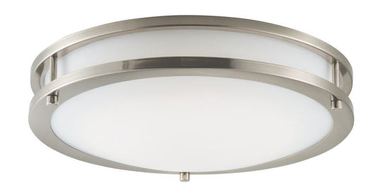 Linear 14" Single Light Flush Mount in Satin Nickel