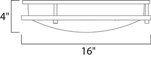 Linear 16' Single Light Flush Mount in Satin Nickel