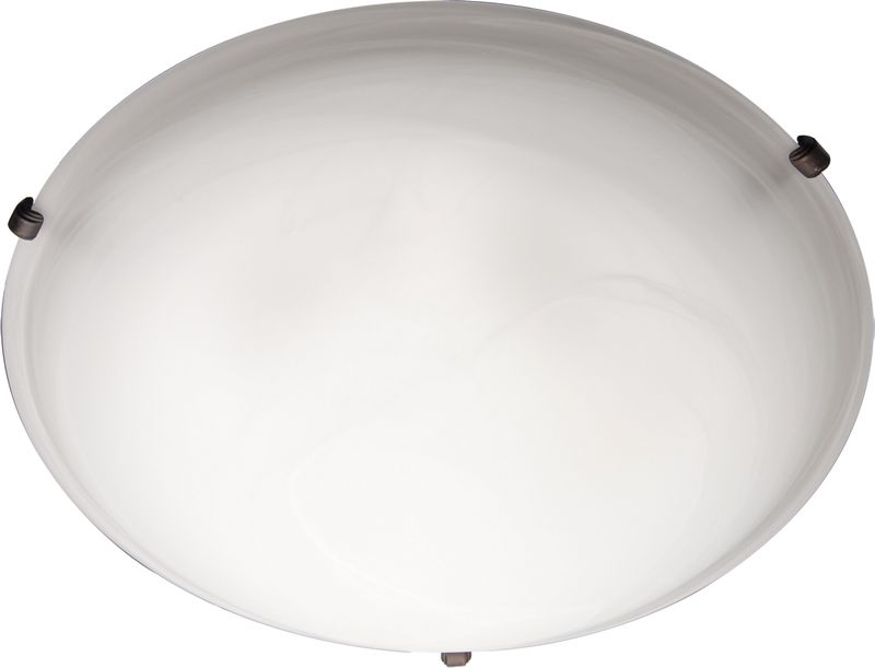 Malaga 20' 4 Light Flush Mount in Oil Rubbed Bronze with Marble Glass Finish