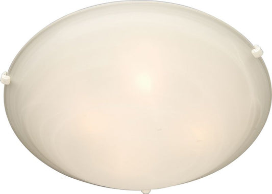 Malaga 12.5" 2 Light Flush Mount in White