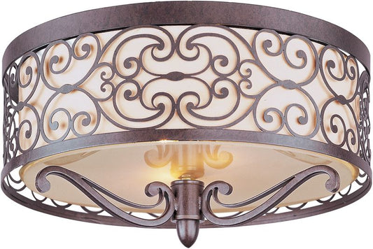Mondrian 14.25" 2 Light Flush Mount in Umber Bronze