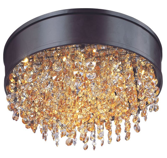 Mystic 16" 1 Single Light Flush Mount in Bronze