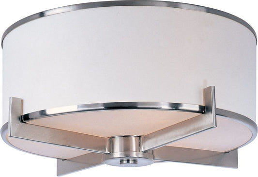 Nexus 17.5" 3 Light Flush Mount in Satin Nickel