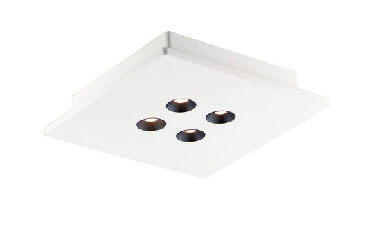 Peg 10" 4 Light Flush Mount in White