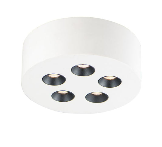 Peg 7.25" 5 Light Flush Mount in White
