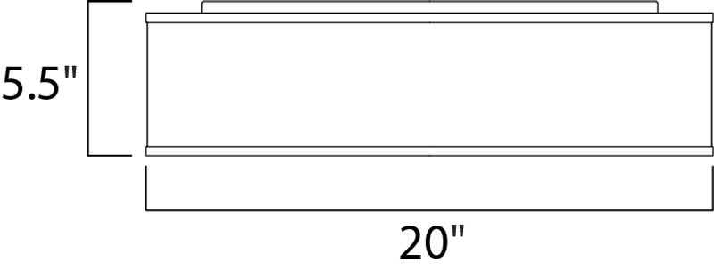 Prime 20' Single Light Flush Mount in Grey