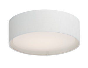 Prime 16' 3 Light Flush Mount in White Linen
