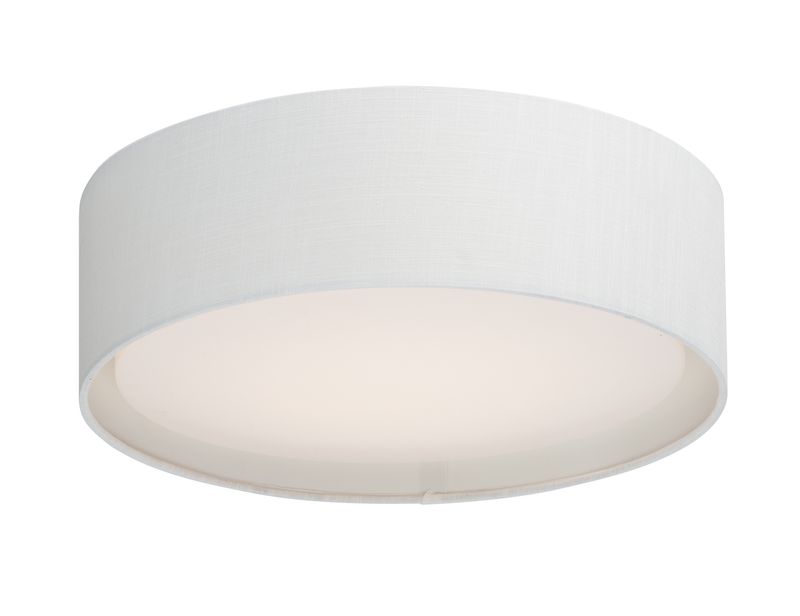 Prime 16' 3 Light Flush Mount in White Linen