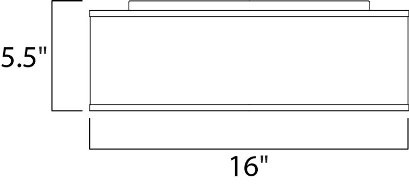 Prime 16' 3 Light Flush Mount in White