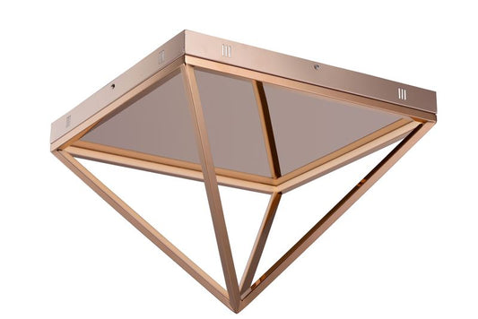 Pyramid 19.75" Single Light Flush Mount in Rose Gold