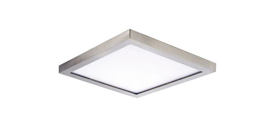 Wafer 6.25" Single Light Outdoor Flush Mount in Satin Nickel