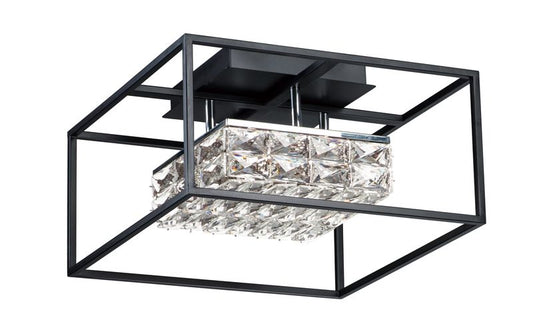 Zephyr 15.75" Single Light Flush Mount in Black