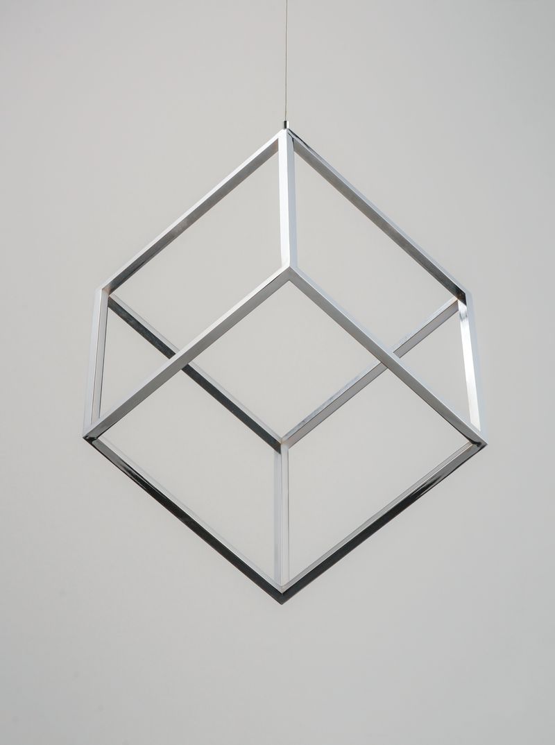 4 Square 20.5' Single Light Pendant in Polished Chrome