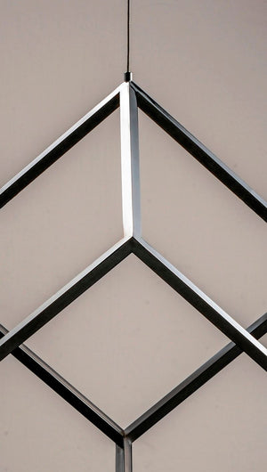 4 Square 20.5' Single Light Pendant in Polished Chrome