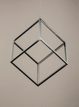 4 Square 20.5' Single Light Pendant in Polished Chrome
