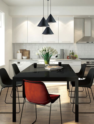 Abyss 9.5' Single Light Mini-Pendant in Black