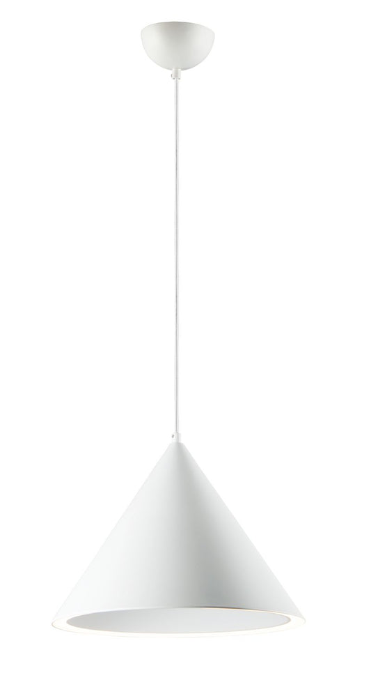 Abyss 15.75" Single Light Pendant in Matte White