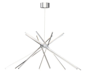 Alumilux Suspension 44.5' 8 Light Multi-Light Pendant in Satin Aluminum