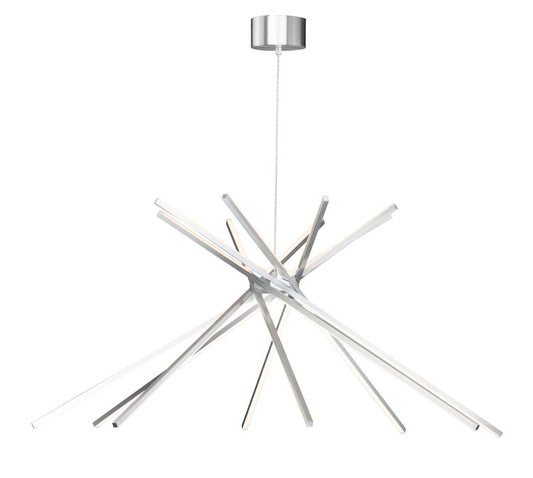 Alumilux Suspension 44.5" 8 Light Multi-Light Pendant in Satin Aluminum