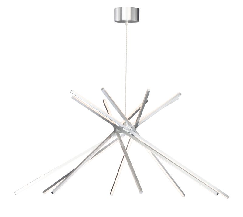 Alumilux Suspension 44.5' 8 Light Multi-Light Pendant in Satin Aluminum